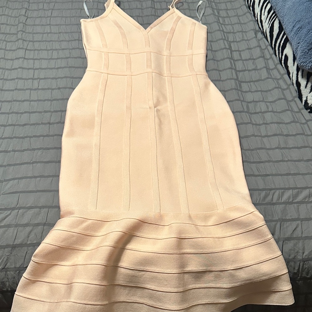 Elegant light pink Sleeveless Dress